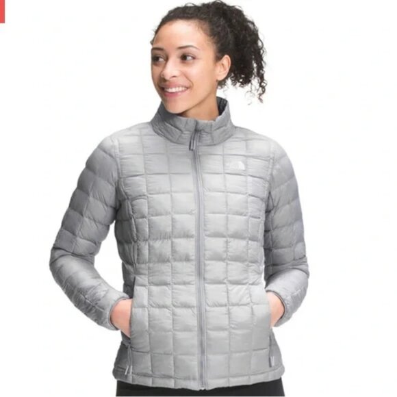 North Face Gray Slim-Fit ThermoBall Jacket Small - Picture 1 of 7